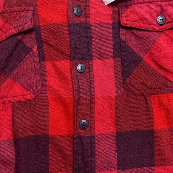 Urban Renewal Recycled Flannel in Red - Picture 3 of 8